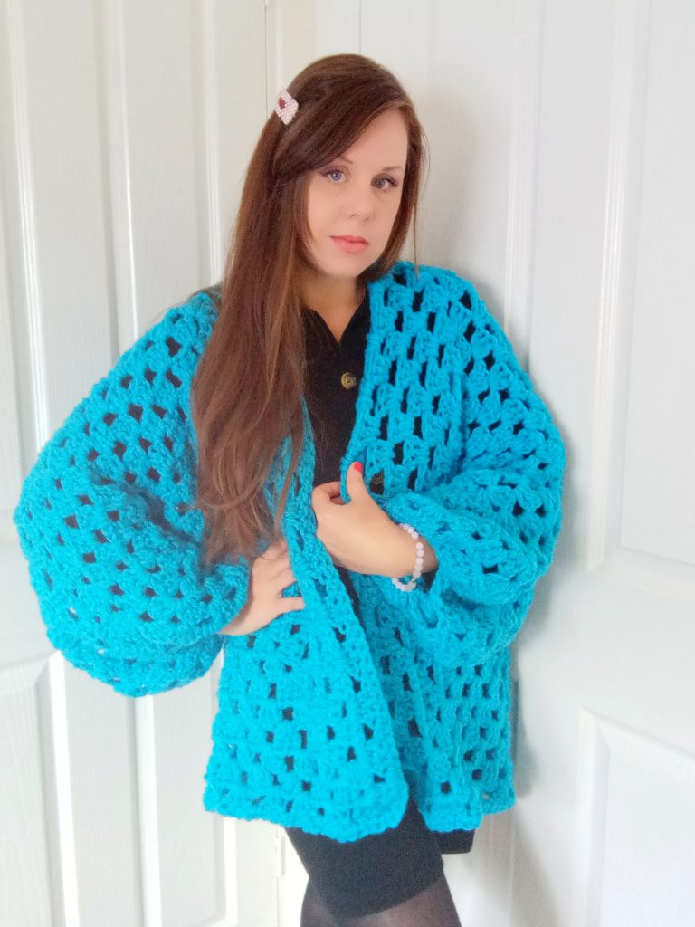 Crochet The Sapphire Hexagon Cardigan Pattern by Selina Veronique