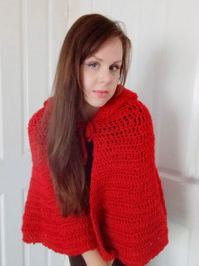 Crochet The Scarlet Hooded Shawl Pattern by Selina Veronique Crochet