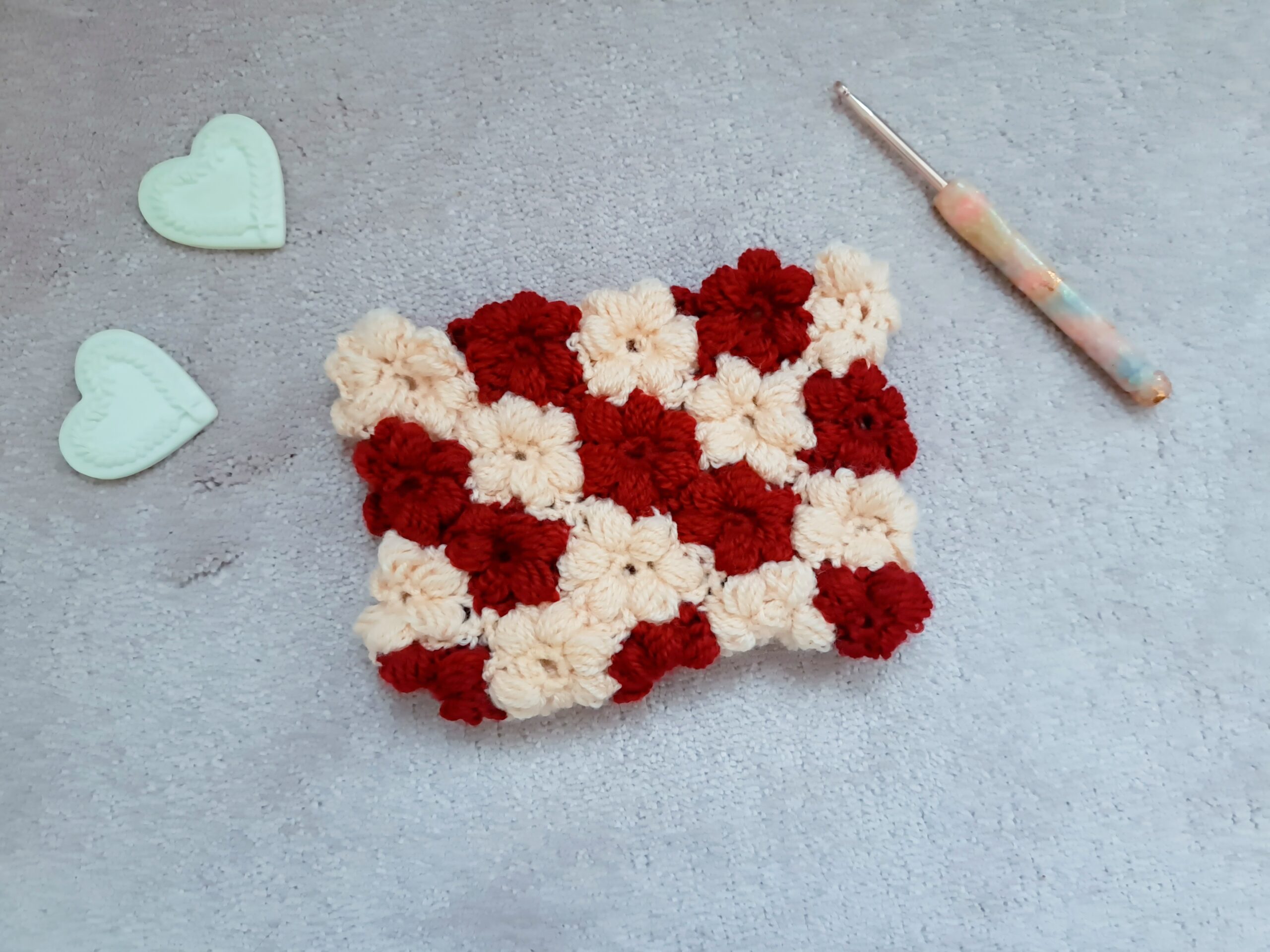 Crochet Puff Stitch Tote – Handmade by Derya